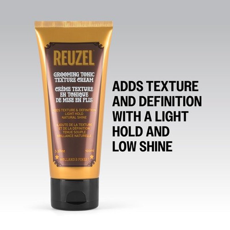 Reuzel Grooming Tonic - Light Hold Curl Texture Cream with Natural Shine & Heat Protection | 3.38oz