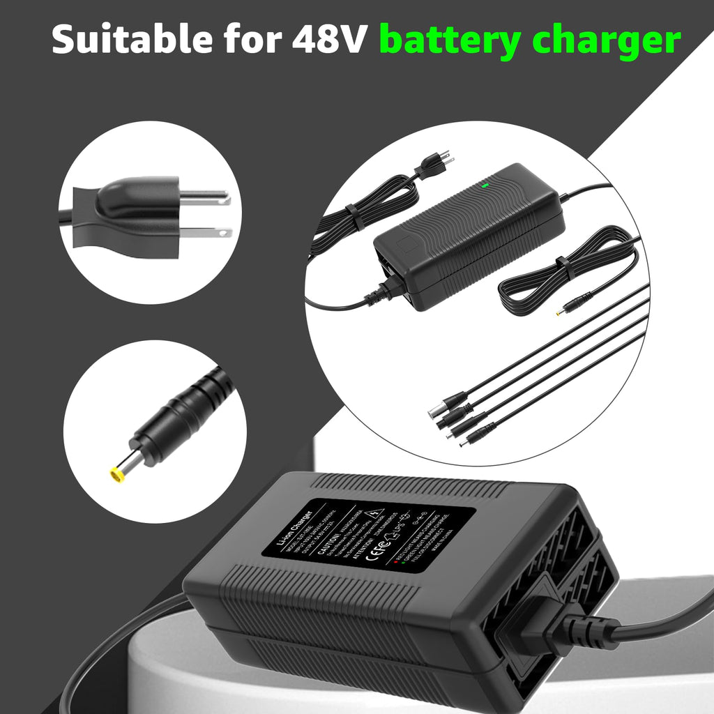 54.6V 2A Charger for 48V Lithium Battery - Universal 48V Battery Charger