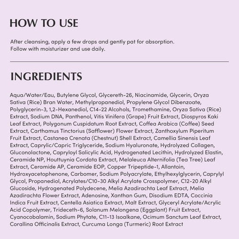 EQQUALBERRY Purple PDRN Pore Minimizing Serum – Vegan Collagen & Peptides for Pore Refining & Skin Elasticity | Niacinamide & CICA Exosome for Calming | Korean Glass Skin, 1.01 FL OZ