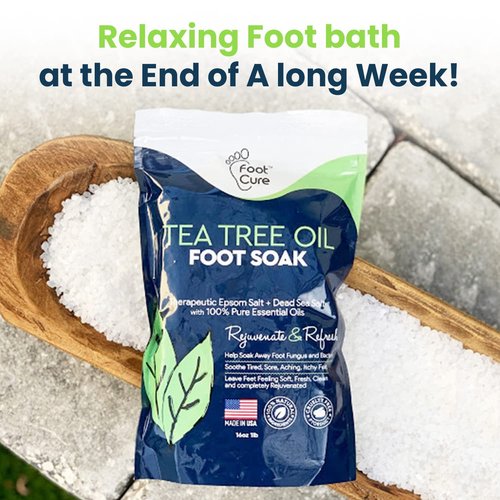 Tea Tree Oil Foot Soak with Epsom Salt - For Toenail Repair, Athletes Foot, Nail Repair Solution