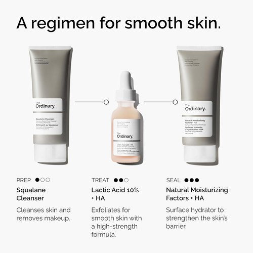 The Ordinary Lactic Acid 10% Exfoliating Serum - Hydrate & Brighten Skin, 1 Fl Oz