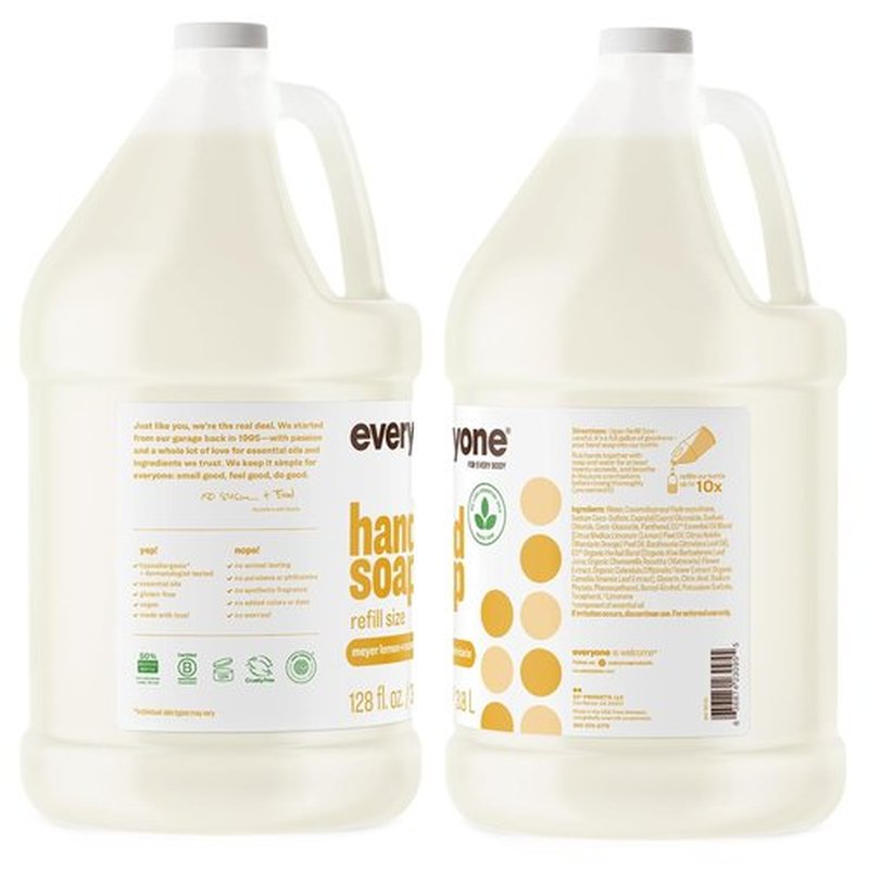 Everyone Liquid Hand Soap Refill - Meyer Lemon & Mandarin | 1 Gallon, Made with Essential Oils