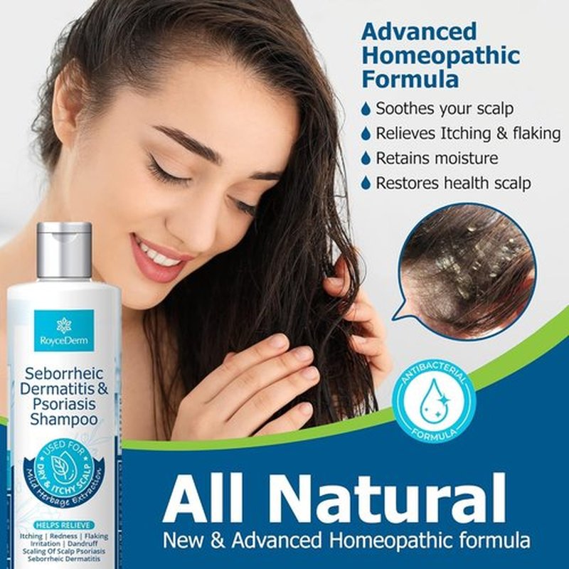 Roycederm Seborrheic Dermatitis & Psoriasis Shampoo - Relieves Itching, Flaking & Scaling for Dry Scalp