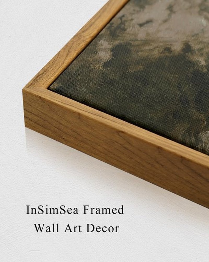 InSimSea Framed Canvas Wall Art - Vintage Sky Cloud Oil Paintings | Large 16"x24" Decor for Home & Office