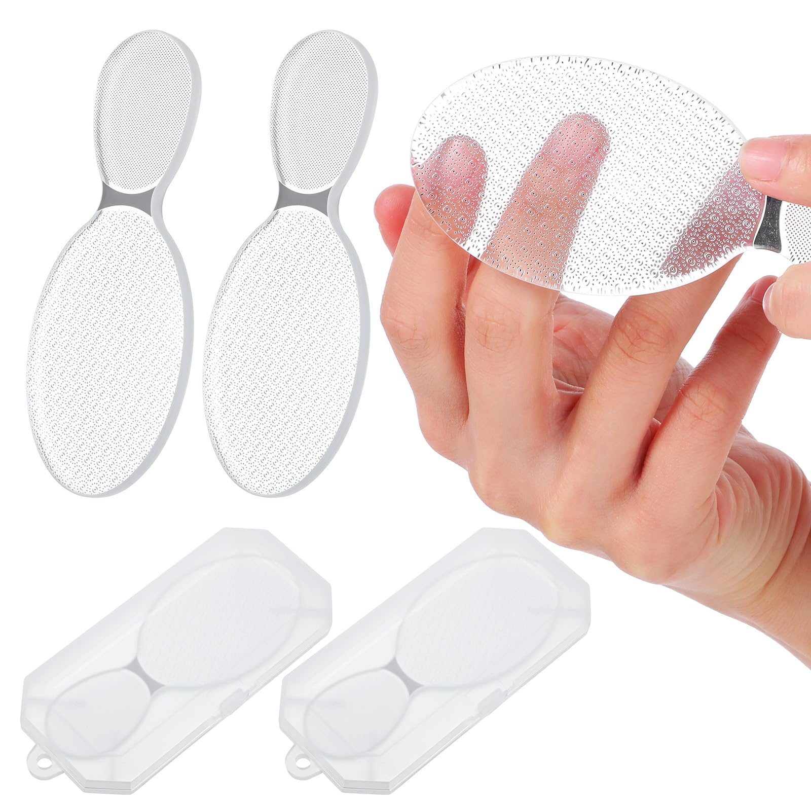 YBEATY 2 Pcs Nano Foot File Glass Nail File Foot Scrubber Callus Remover Rough and Smooth Sides Professional Pedicure Tools at Home Heel Scraper for Dead Skin Removal Cracking Wet and Dry Feet