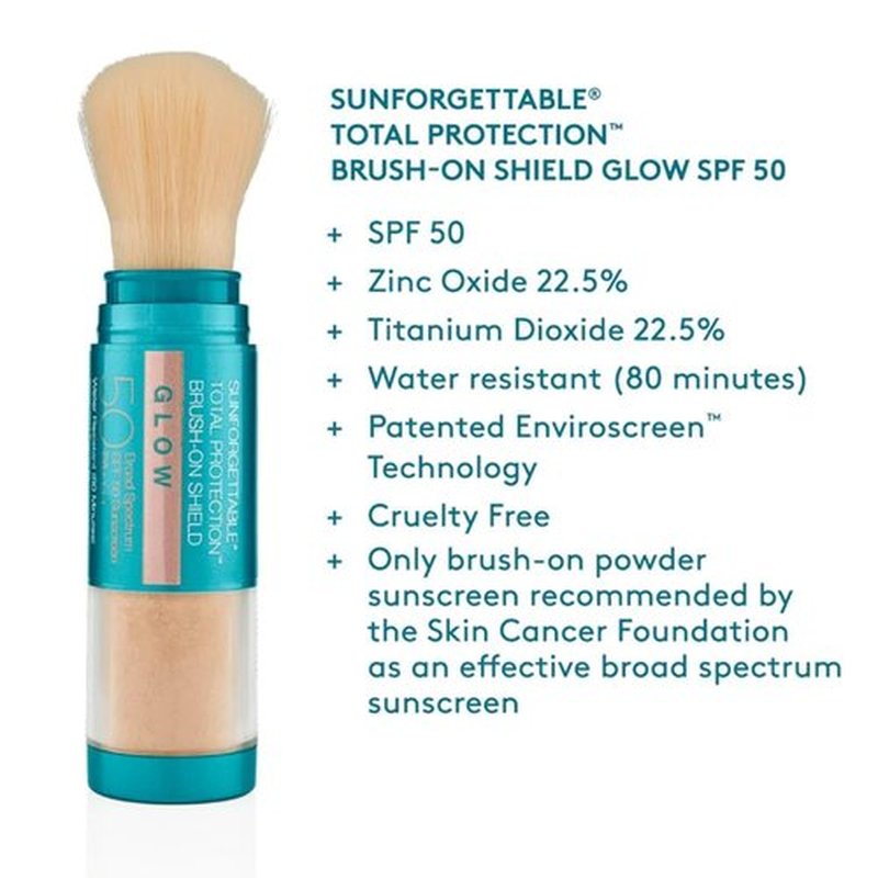 Colorescience Brush-On Sunscreen | Mineral Powder for Sensitive Skin - SPF 50 Protection