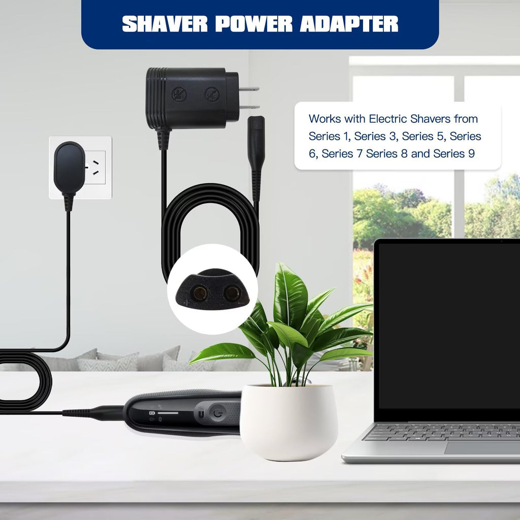 Replacement Wall Charger for Braun Shavers Series 1 3 5 7 9 - Part-No.: 81719643 - Type 5769, 5764, 5795, 5790, 5791, 5793-12V 400mA Wall Power Adapter