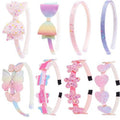 Tomolucky Direct 8PCS Headband for Girls,Cute Sparkly Girls Headband Glitter Hair Bands Non Slip Bow Hair Accessories Sweet Hairband for Women,Girl
