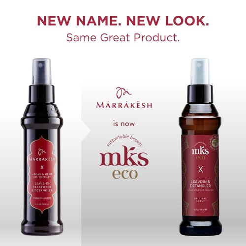 MKS Eco X Leave-In Treatment & Detangler | Moroccan Argan Oil & Hemp Seed Oil - Vegan & Cruelty-Free