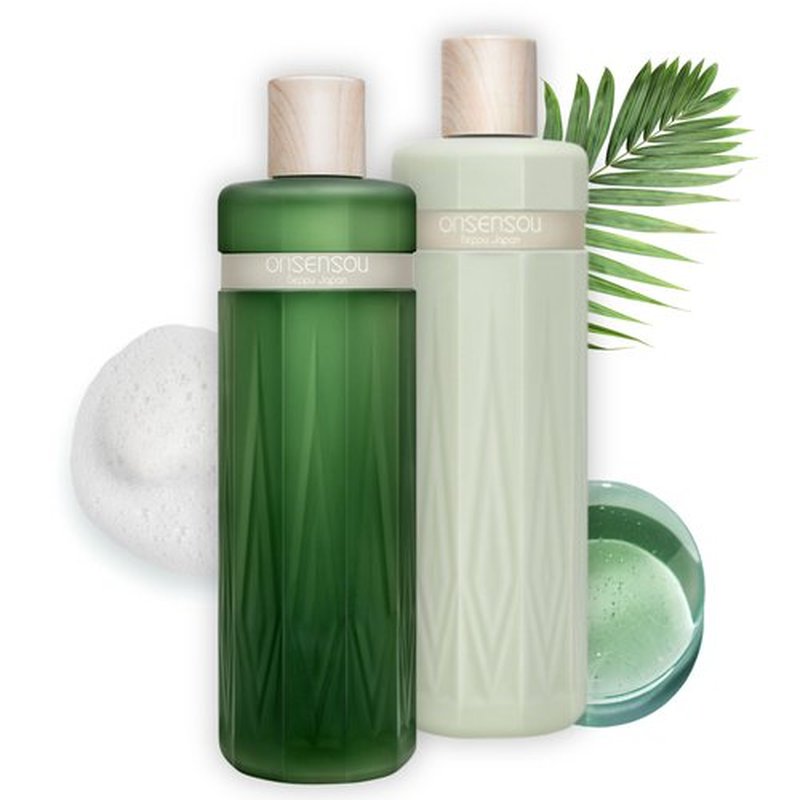 ONSENSOU Sulfate Free Shampoo and Conditioner for Women & Men, Hot Spring Dry Scalp Shampoo and Conditioner Set for Sensitive Scalp & Dry Hair with Green Algae & Yeast Extract From Japan, DAILY CARE