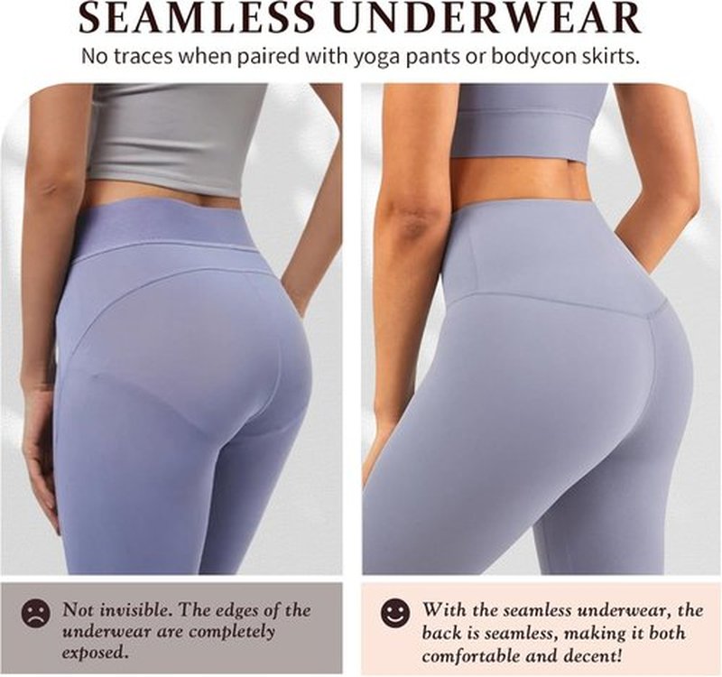 Skiennix Seamless Thongs for Women - V-Waisted, Invisible, Breathable Stretch Underwear | 6-Pack