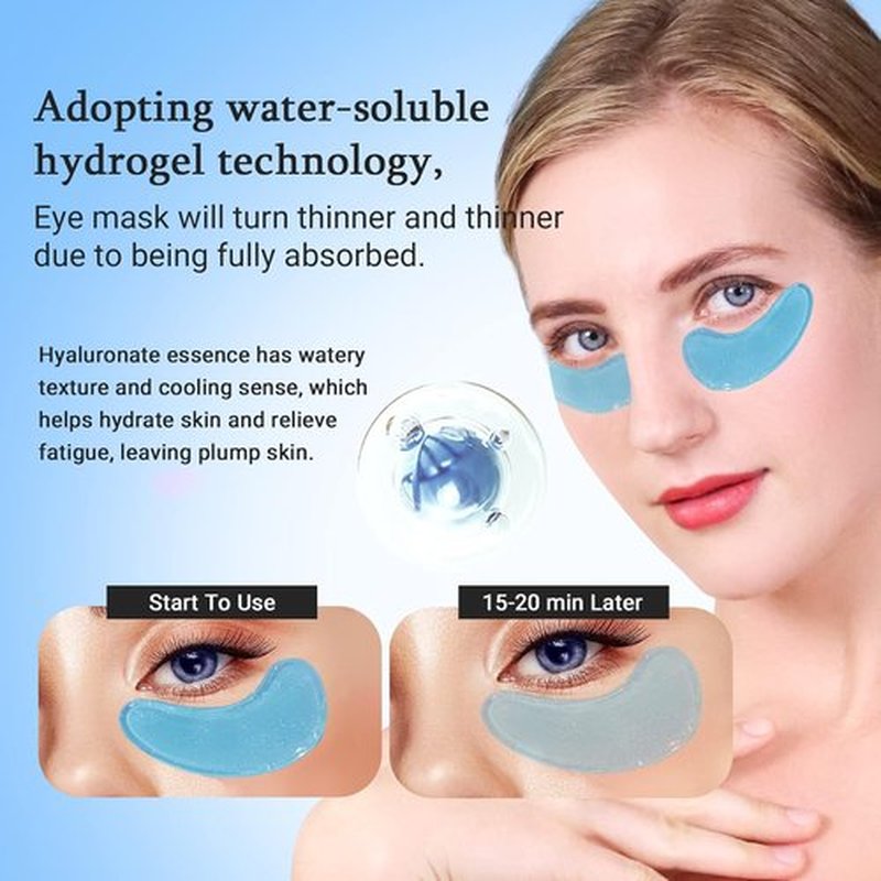 PEAUAMIE Under Eye Patches - Hyaluronic Acid Mask for Dark Circles & Puffiness | 30 Pairs