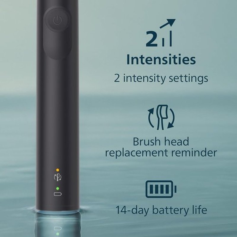 Philips Sonicare 4100 Series Electric Toothbrush - Advanced Sonic Technology, Pressure Sensor, Black | Model HX3681/24