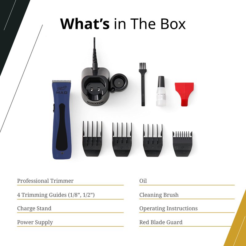Wahl Professional Sterling Mag Trimmer, Cordless, Lightweight and Quiet, 120 Minute Runtime with Charging Dock, Midnight Blue
