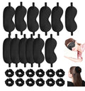 24Pcs Satin Eye Mask Silk Sleep Masks Silky Eyes Cover Blackout Blindfold Eyeshade Scrunchies Hair Ties Travel Wedding Gift