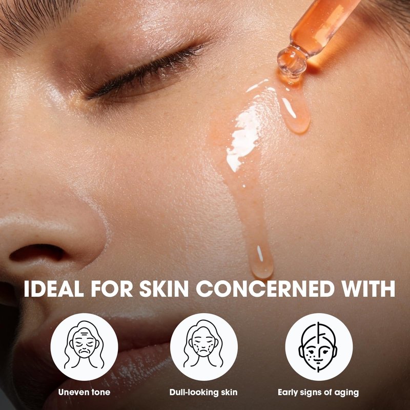 Saffron Serum for Face, Brightening & Discoloration Correcting Serum, Dark Spot Appearance Care, Radiance Booster for Dull Skin, Lightweight Facial Serum, Even-Looking Skin Tone, 1 fl oz