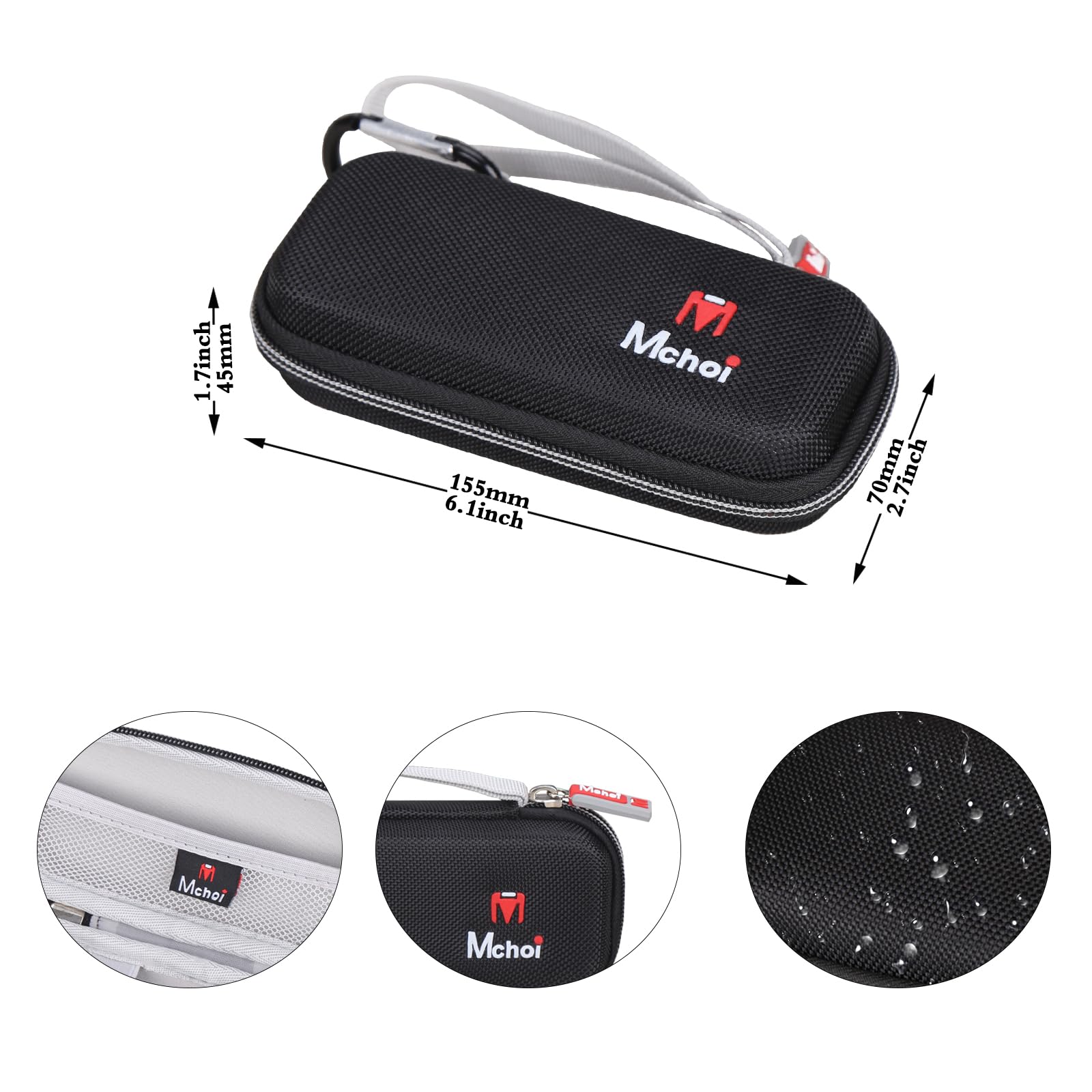 Mchoi Hard Carrying Case Fits for Fusion5 Men’s Razor & Proglide Shield Men's Razor, Case Only, Grey