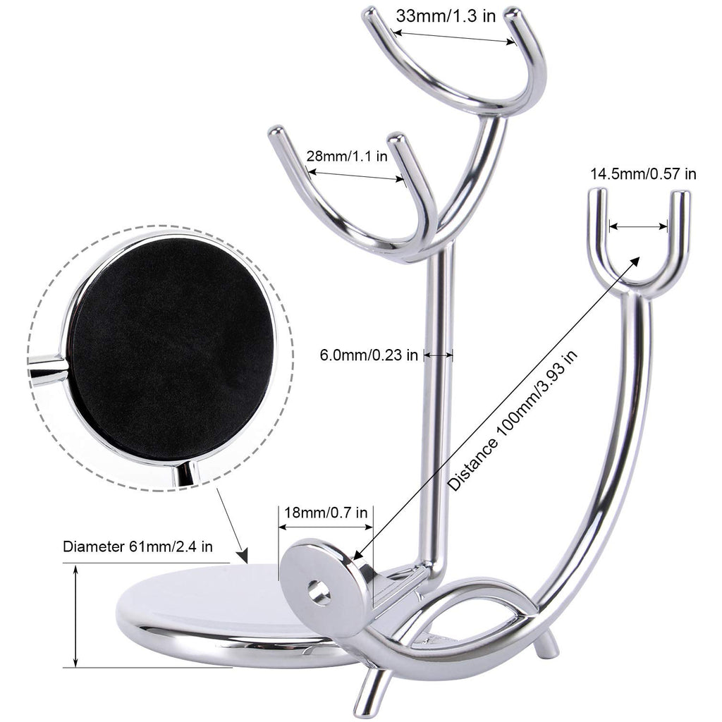PerPro Shaving Stand and Double Stainless Steel Design Shave Soap Bowl - Forms Thick and Foamy Lather Quickly,Unbreakable and Rust Resistant for Smooth Wet Shaving