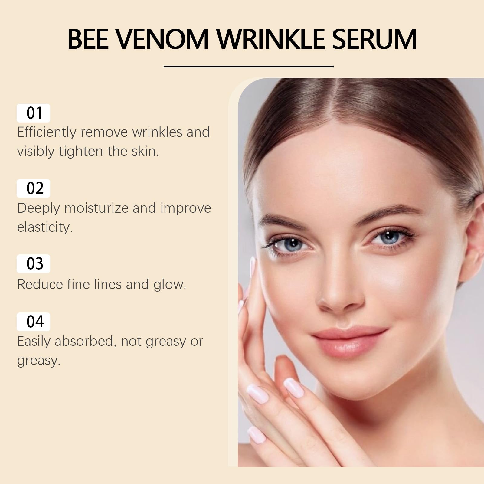 Yaper Botox Bee Venom Skin Cream,Wrinkle Removal Face Anti-Aging for All Skin Type Moisturiser Firming Cream. (1)
