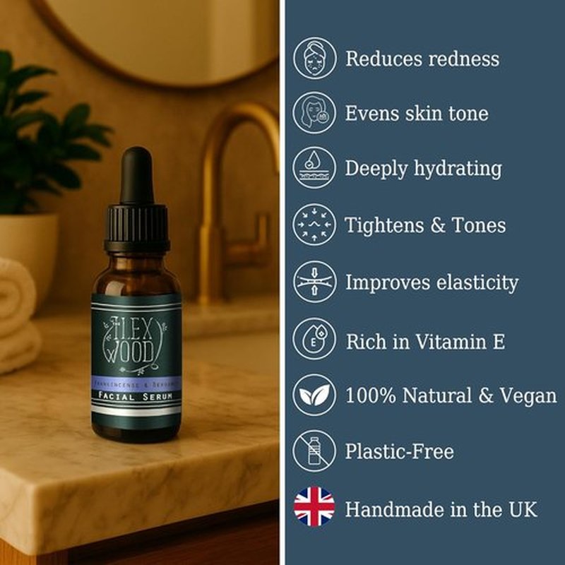 Frankincense & Bergamot Gift Set | Natural Vegan Face Cream & Serum for Men & Women - Anti-Aging, Moisturizing