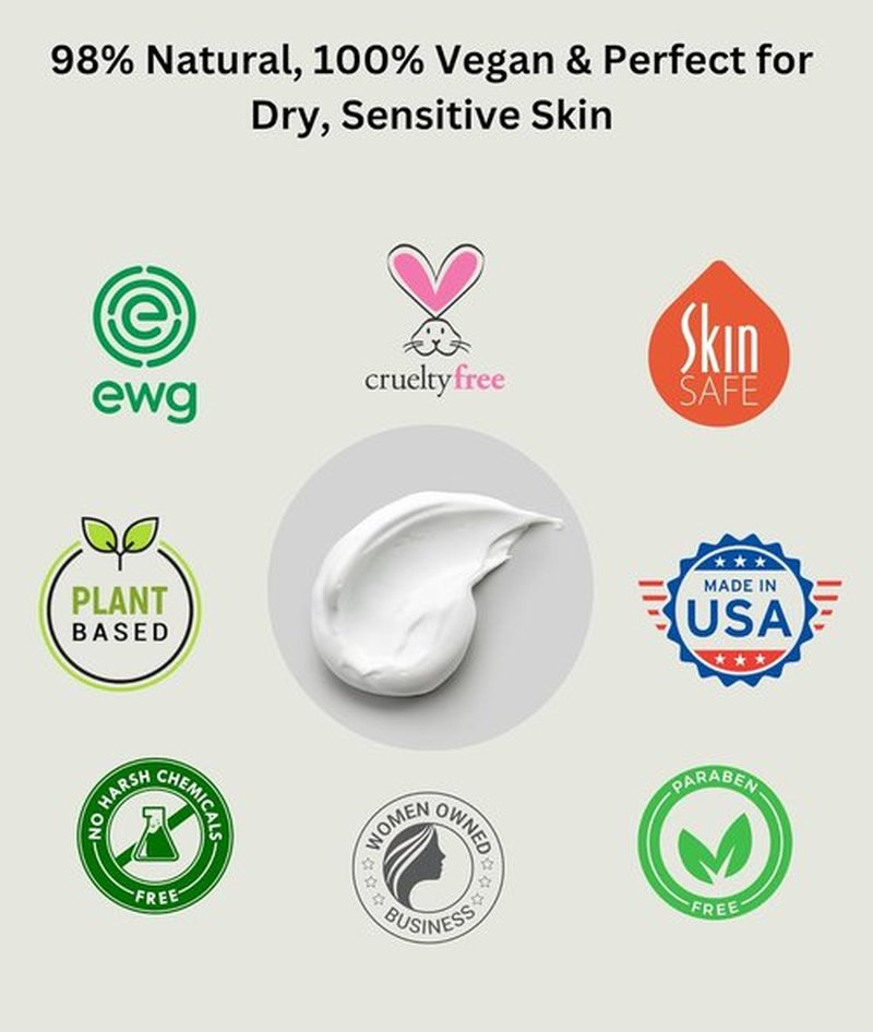 RaGaNaturals Body Lotion - Natural Unscented Hydrating Moisturizer with Shea Butter & Vitamin E - 8 Oz