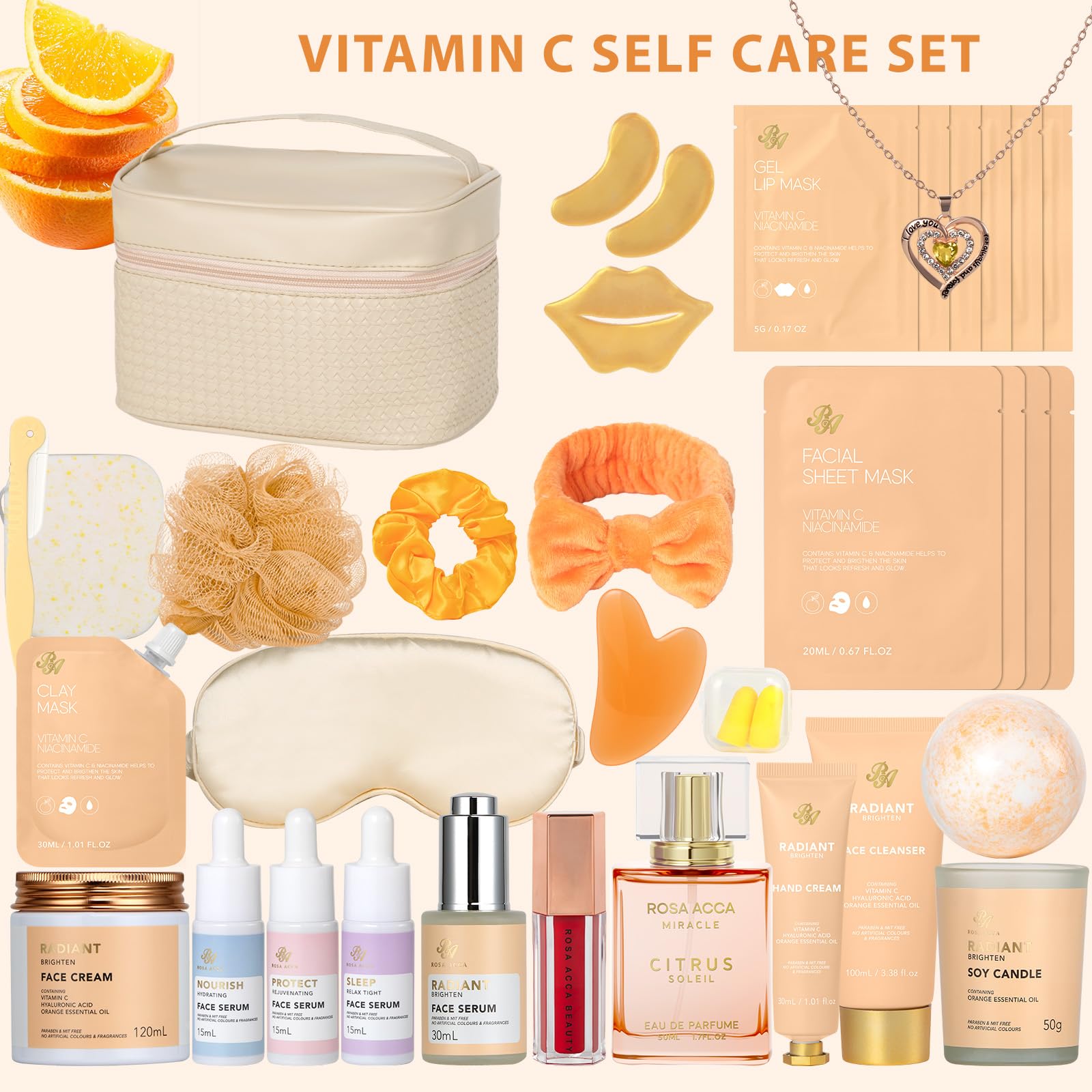 33 Pcs Mother's Day Gift for Mom, Bath & Body Gift Set for Women, Home Spa Kit, Hydrating Skin Care Gift Set, Self Care Basket, Beauty Bag, Valentines, Birthday, Anniversary, Christmas, Wife