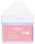 DERMAL Collagen Moistfull Lifting Toner Pad 120 Count Bulk, Korean Anti Aging Firming Pad with 10 Collagen Types and 3 Peptides, 300 Dalton Low Molecular, Large Vegan Tencel Square Pad with Tongs