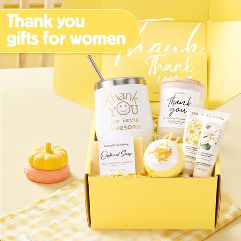 Thank You Gifts for Women, Employee Appreciation Gifts teacher Appreciation Box Unique Gratitude Gifts Baskets for Coworkers Hostess Secretary Nurse Volunteer Mom Clients Staff Boss Lady