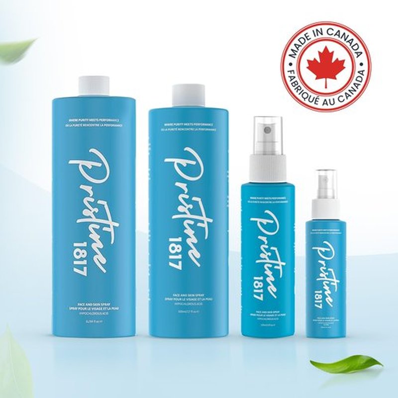 Pristine 1817 Hypochlorous Acid Spray 0.016% - Gentle, Versatile Mist for Face & Body