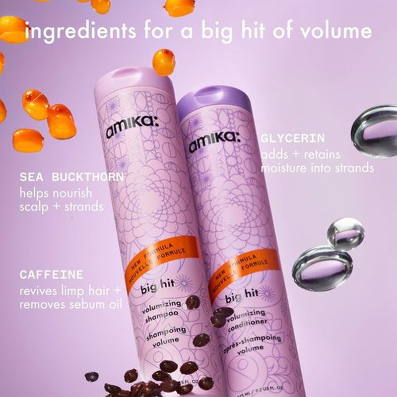 Amika Big Hit Volumizing Conditioner - Boost Volume & Shine | 10.1 Fl Oz