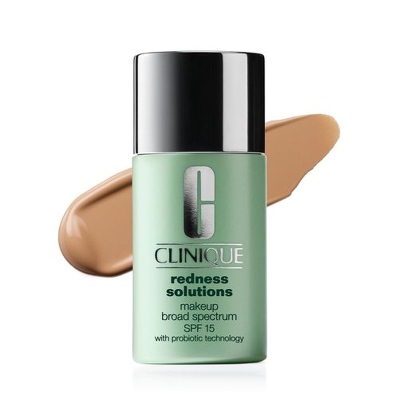 Clinique Redness Solutions Liquid Foundation - SPF 15, Probiotic Technology for Redness-Prone Skin | Medium Coverage, Natural Finish
