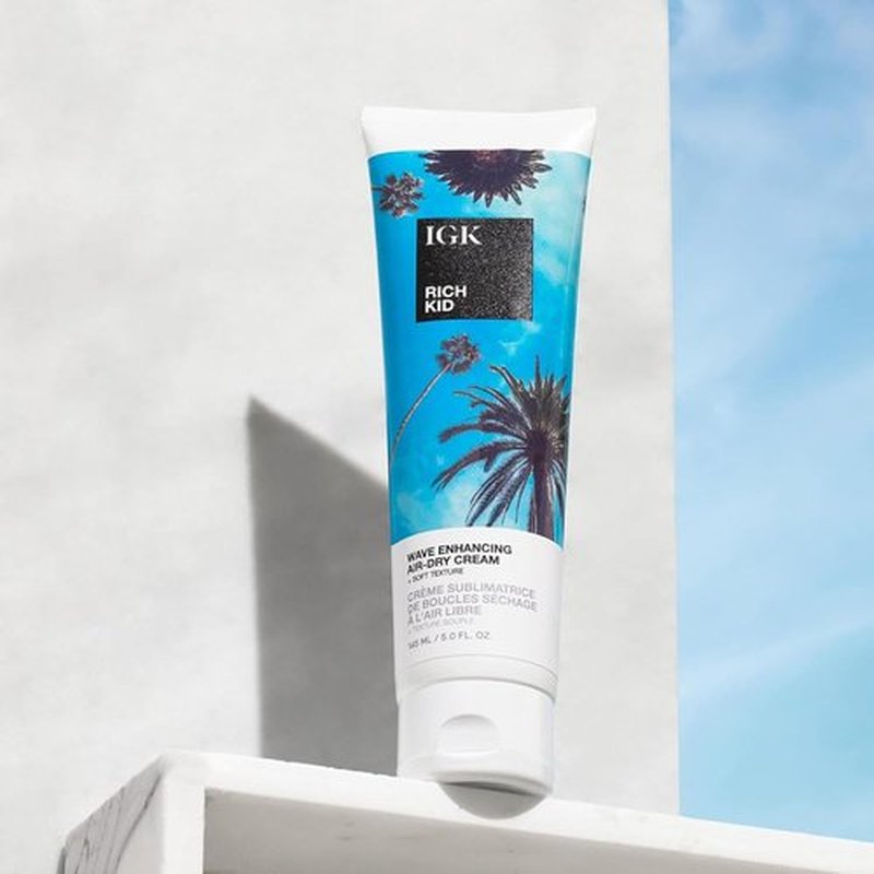 IGK RICH KID Wave Enhancing Air-Dry Cream - Hold, Texture & Shine | Vegan & Cruelty-Free Formula