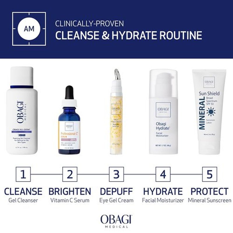 Obagi Hydrate Facial Moisturizer - Non-Comedogenic, All-Day Hydration with Tara Seed Extract & Shea Butter