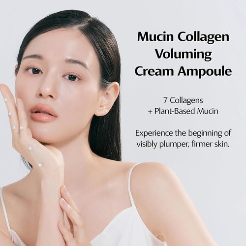Mucin Collagen Voluming Ampoule Moisturizer - Deep Hydrating Face Cream for Glowing Skin | 0.14 Fl Oz x 5ea