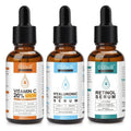 Age Defying Facial Serum - Vitamin C, Retinol & Hyaluronic Acid Serum Set for Wrinkles, Fine Lines, Skin Firmness & Moisture Retention - Collagen Boost & Deep Nourishment