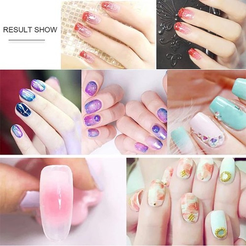 SILPECWEE 3Pcs Ombre Nail Brush Acrylic Nail Art Brushes Nail Gradient Brushes Nail Painting Pen Ombre Brush for Gel Nails Manicure Design Brush Nail Art Tools