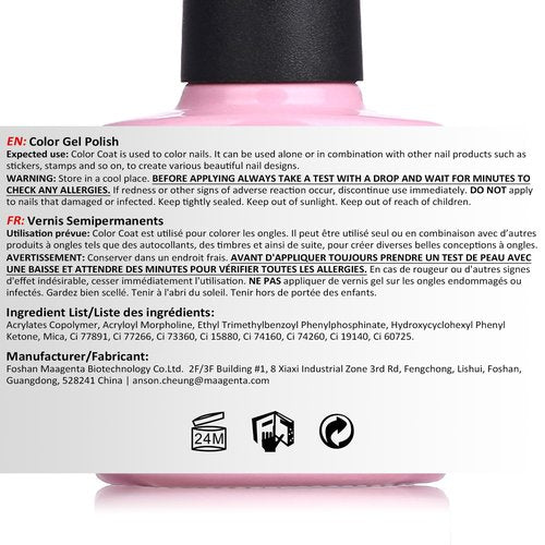 AIMEILI Gel Nail Polish Transparent Icy Jelly Gel Polish Soak Off U V LED Hema Free Nail Polish Vegan Cruelty-free Nail Salon Varnish 6 Color Set Kit of 77