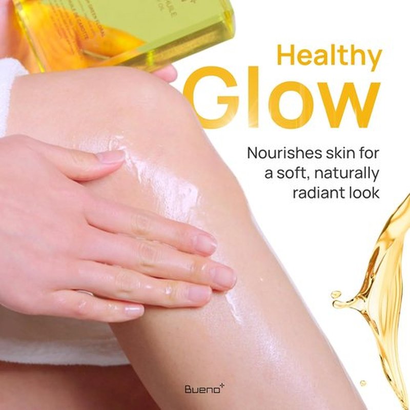 Bueno | Paris Queen Carrot Body Oil - Hydrates & Protects Skin with Carrot Extract | 6.7 Fl Oz