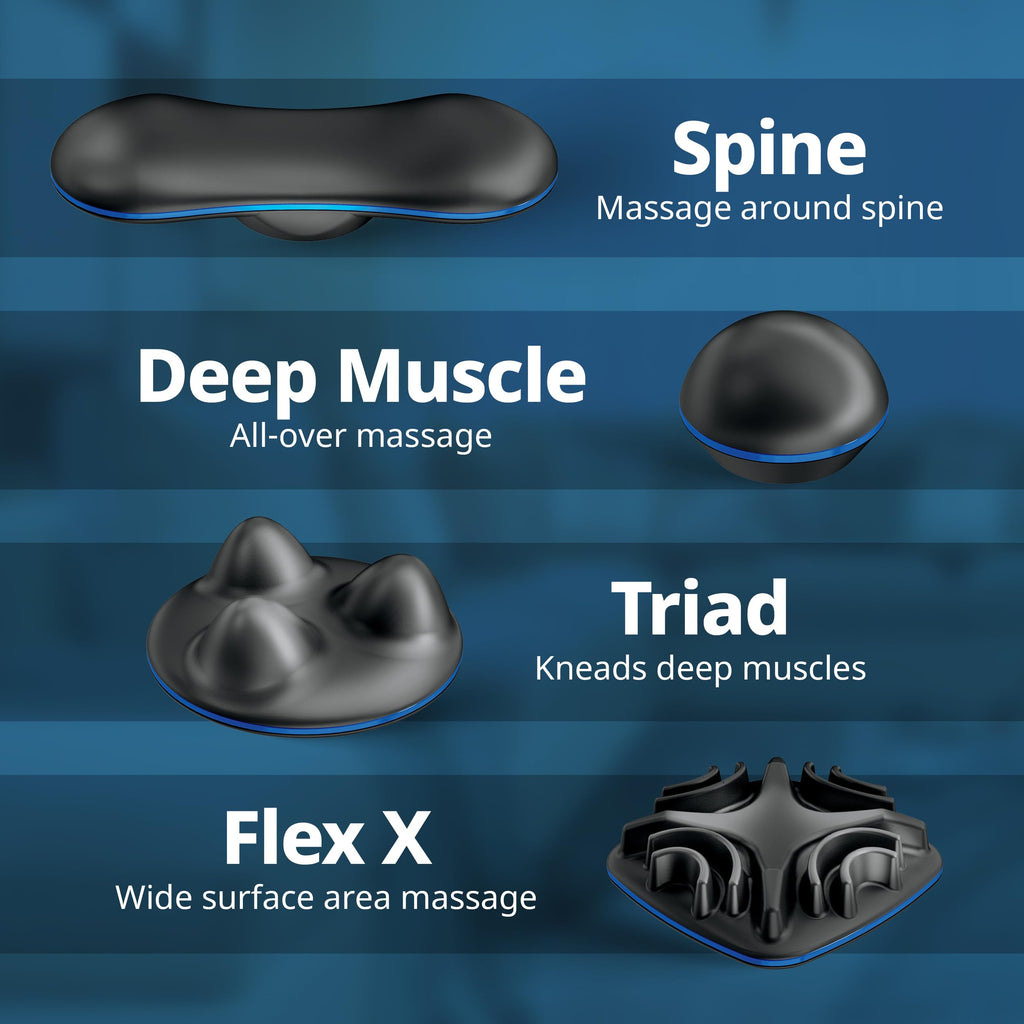 WAHL Deluxe Lithium Ion Deep Tissue Cordless Percussion Therapeutic Handheld Massager for Muscle, Back, Neck, Shoulder, Full Body Pain Relief, Use at Home, Car, Office or Travel, Blue