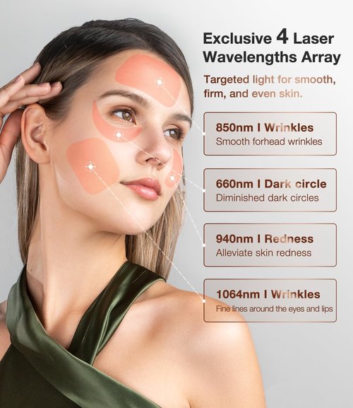 JOVS 4D Laser Therapy Mask - LED Red Light Anti-Aging Face Mask for Firm Skin & Radiant Glow