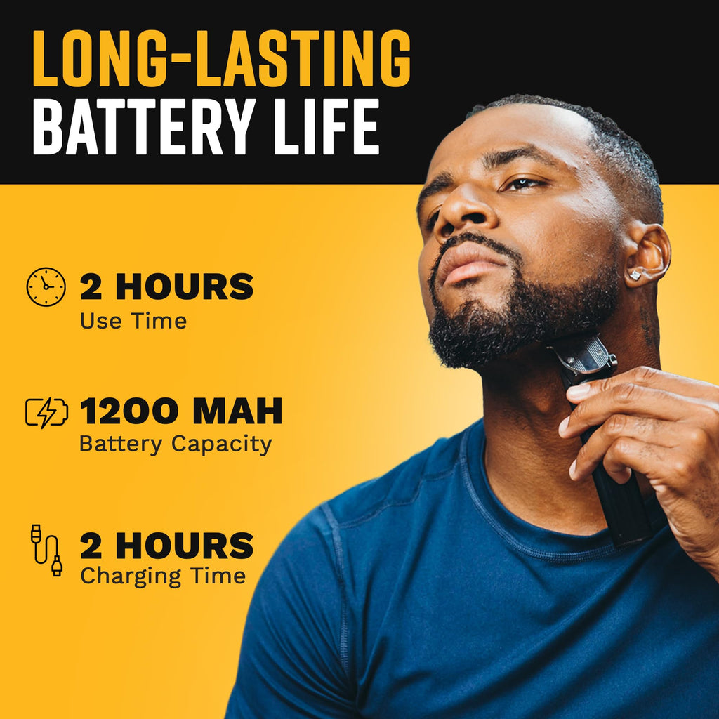 The Cut Buddy Trim Buddy, Cordless Beard & Hairline Trimmer with 4 Guards + Shaping Tool, Beginner-Friendly, Rechargeable, T-Blade Precision, As Seen on Shark Tank