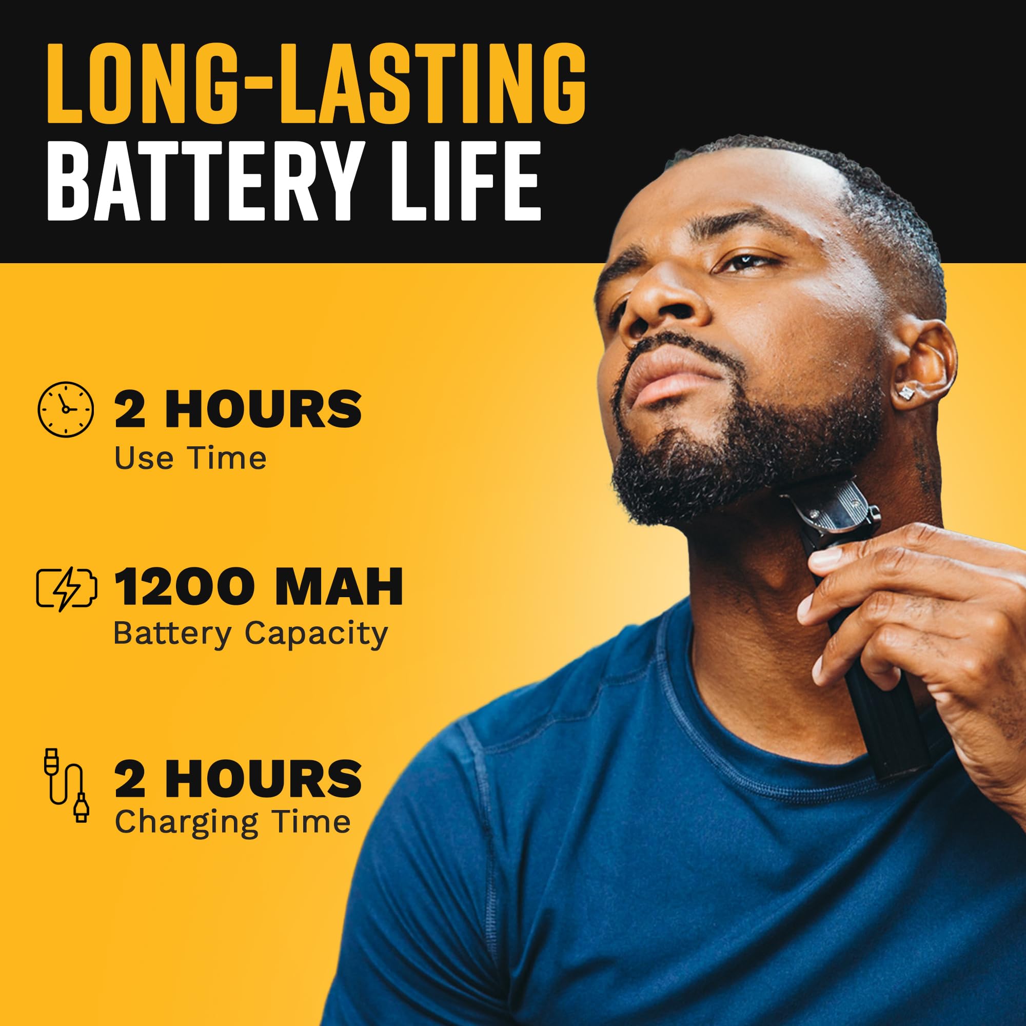 The Cut Buddy Trim Buddy, Cordless Beard & Hairline Trimmer with 4 Guards + Shaping Tool, Beginner-Friendly, Rechargeable, T-Blade Precision, As Seen on Shark Tank