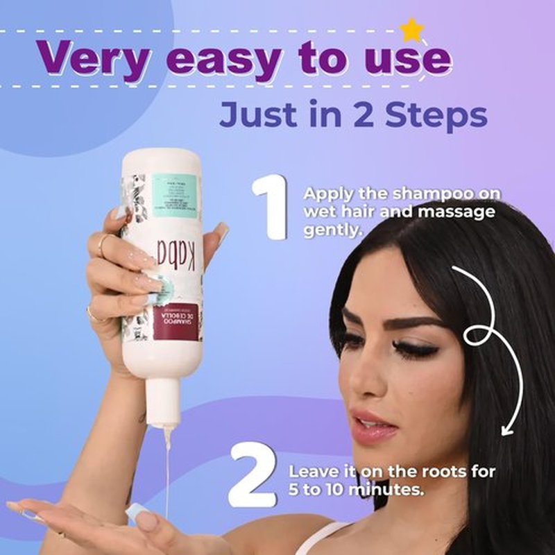 Kaba Onion Shampoo for Hair Growth, Suitable for All Hair Types, Fresh Scent, 16.9 oz