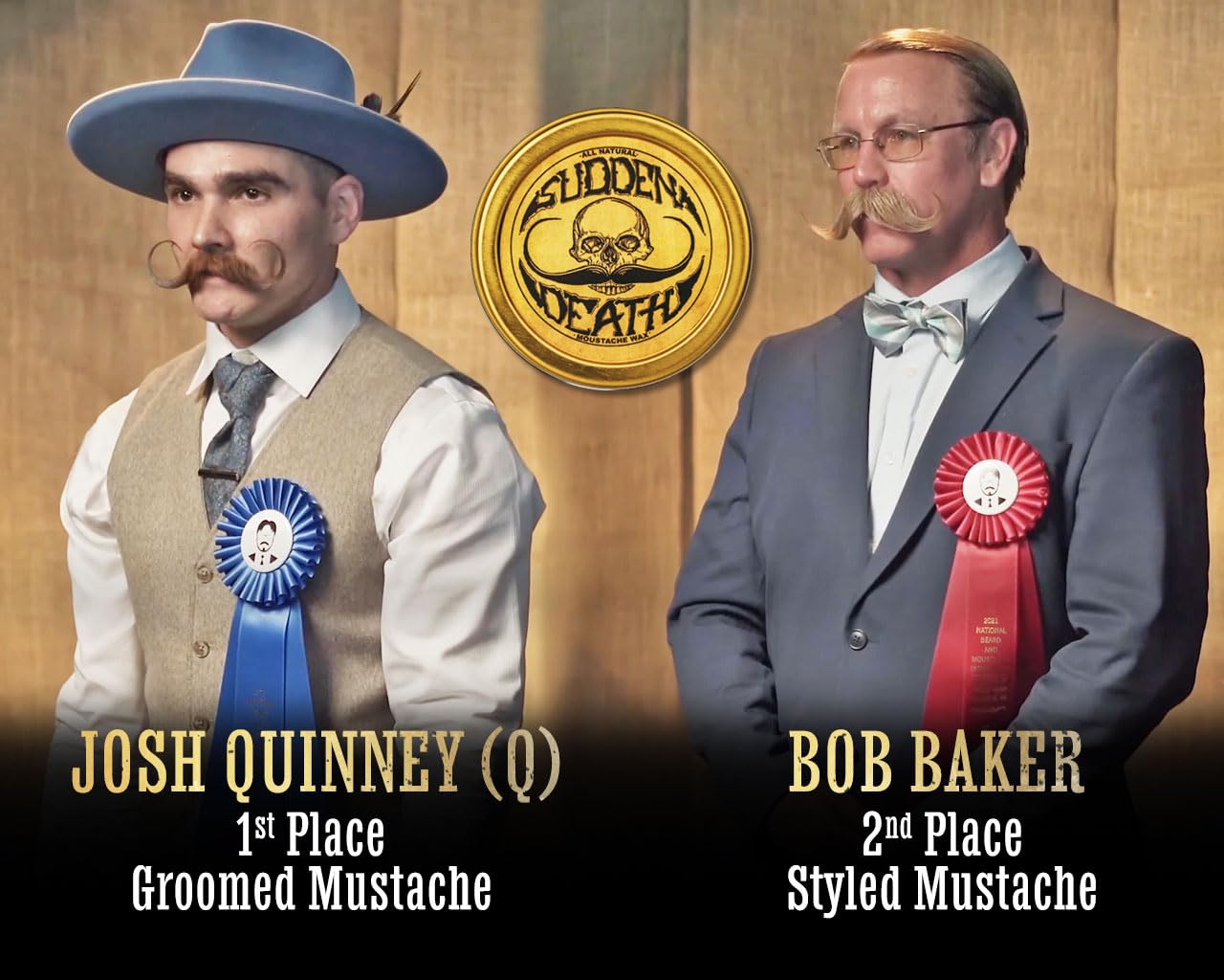 Moustache Care Gift Set by Vintage Grooming Co. | Death Grip & Sudden Death Mustache Wax & Comb Kit