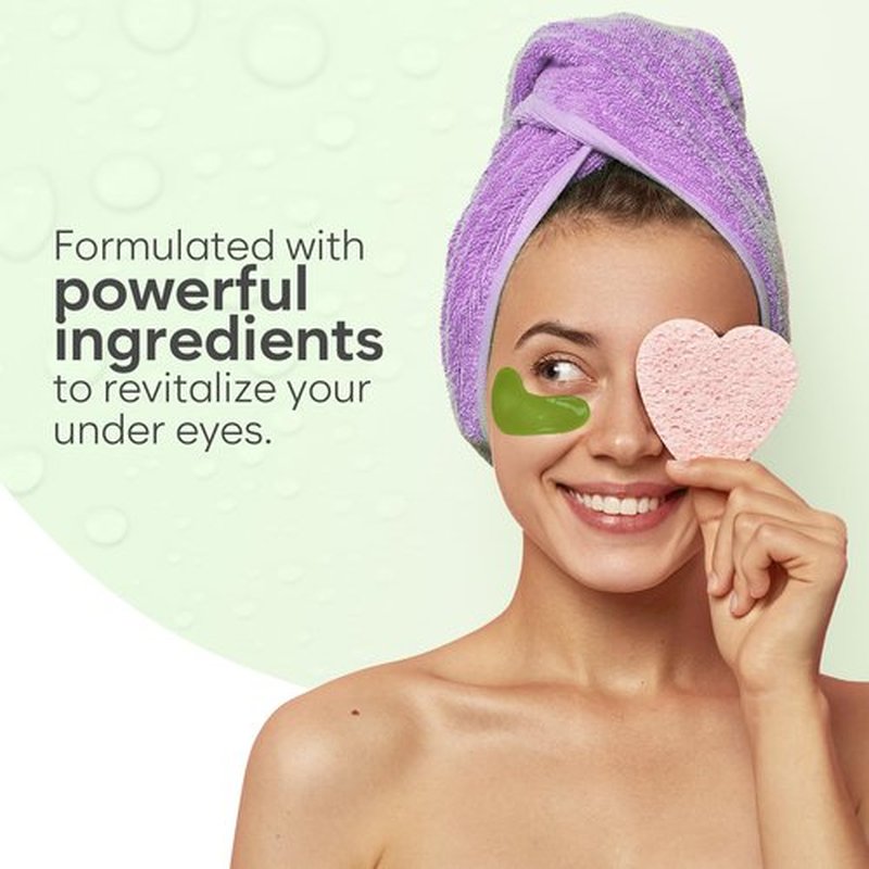 BLOOMORA Green Tea Under Eye Patches (20 Pairs) - Dark Circles & Puffiness Care - Hydrating Green Tea Eye Mask