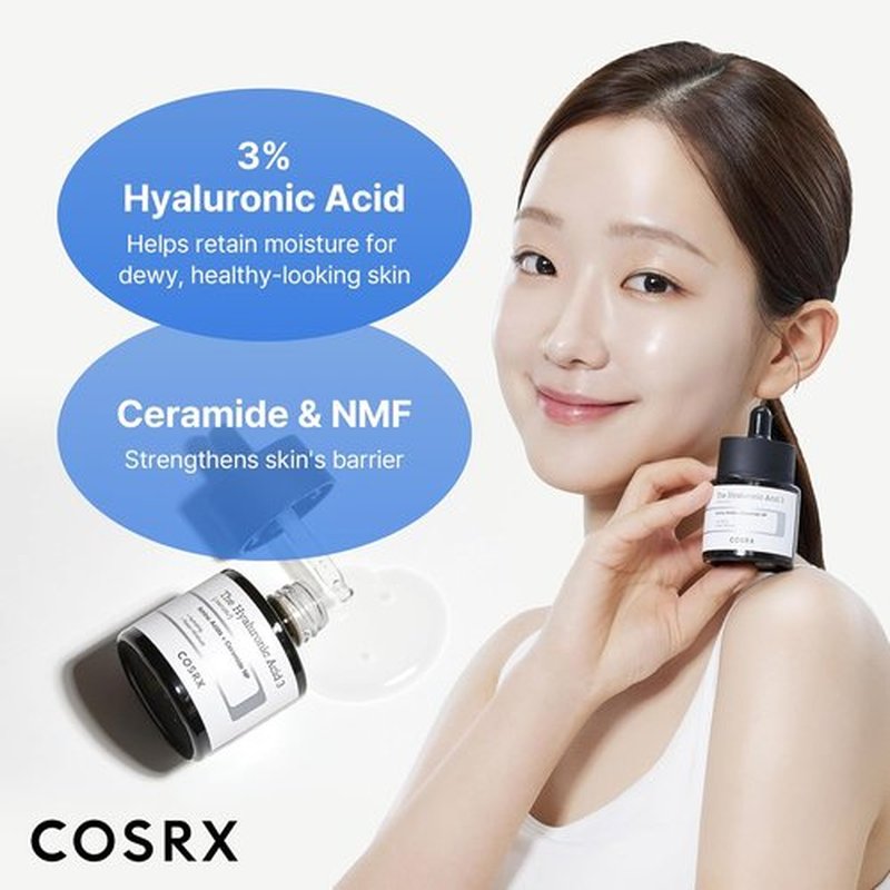 COSRX Pure Sodium Hyaluronic Acid 3% Serum - Hydrating Moisture Boost for Fine Lines & Wrinkles | 0.67 fl. oz / 20 ml