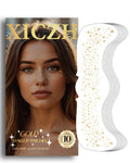 XICZH Glitter Freckles, Gold Temporary Face Tattoos Stickers, Body Face Glitter for Women Girls, Country Concerts Singer Festival Rave Accessories (Gold - 10 pcs)