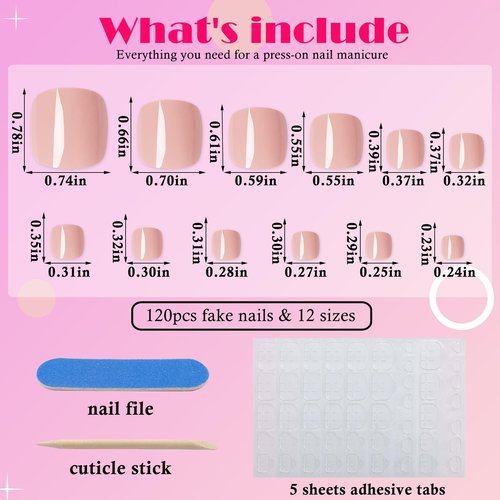 AddFavor Press on Toenails, 240pcs Deep Nude Toe Nail Press ons Glossy Fake Toe Nails Full Cover Glue Press on Toenails for Women Pedicure