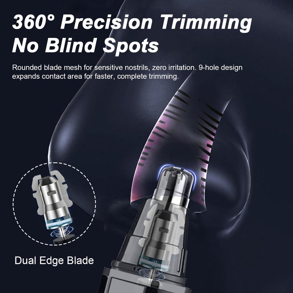 Joy RuDa Ear and Nose Hair Trimmer for Mens, New Rechargeable Hair Trimmer 4 in 1 Ear, Nose, Eyebrow & Beard Trimmer,LED Indicator & Waterproof