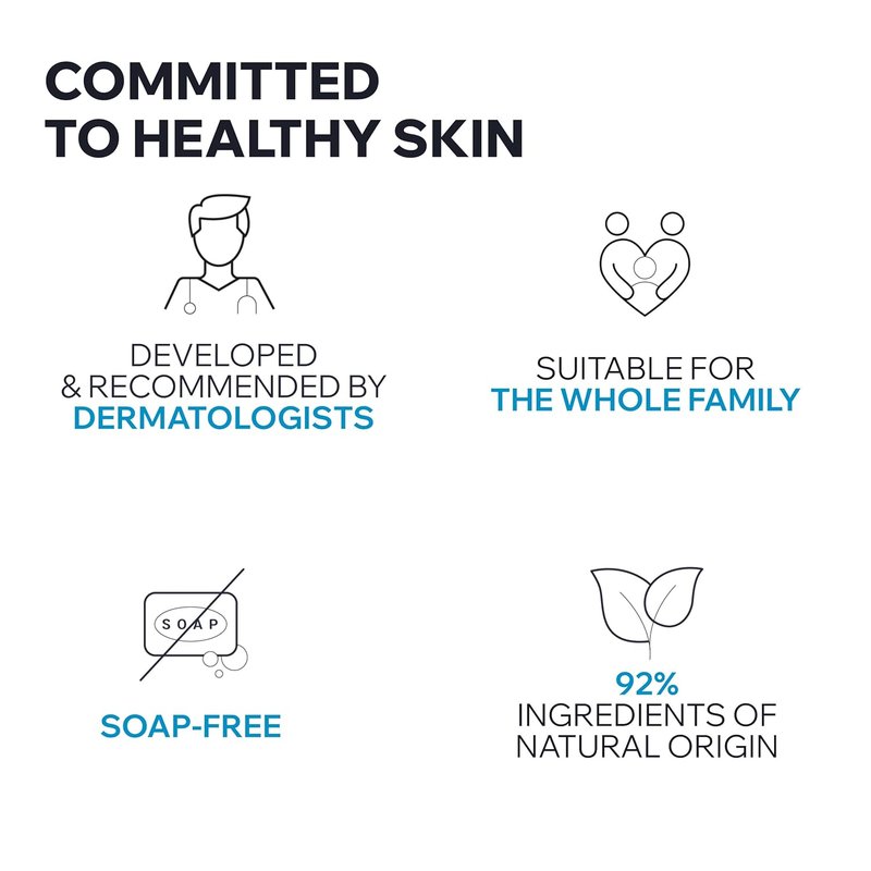 Uriage Daily Moisturizing Cleansing Cream - Nourishing 2-In-1 Body Wash with Shea Butter | Soap-Free, Fresh Scent, 200ml